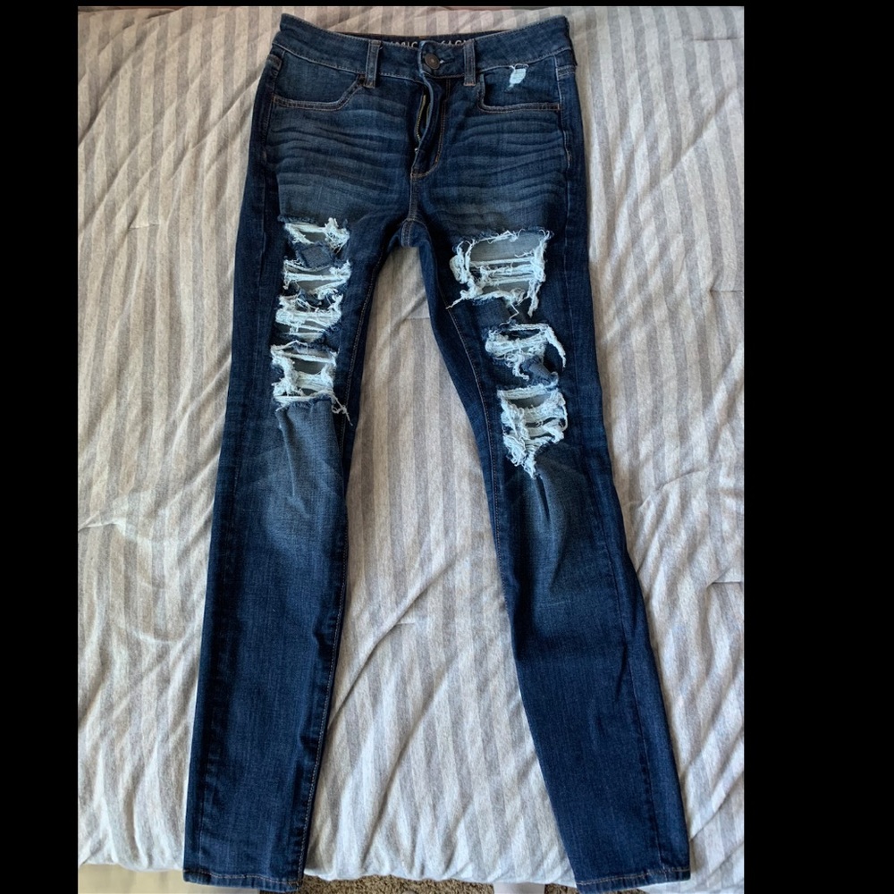 American eagle jeggings size 6 dark wash